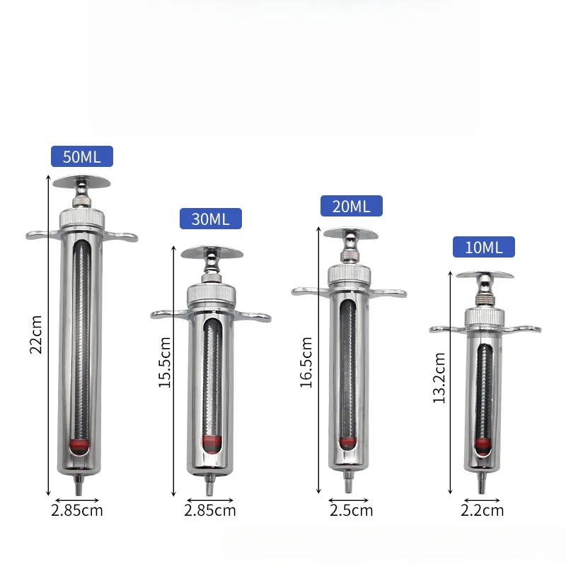 10/20/30/50 ml Metall Automatische Veterinär Spritze Einstellbare Dosis Impf Injektion Für Bauernhof Vieh Rinder veterinär Werkzeuge – Detail 4