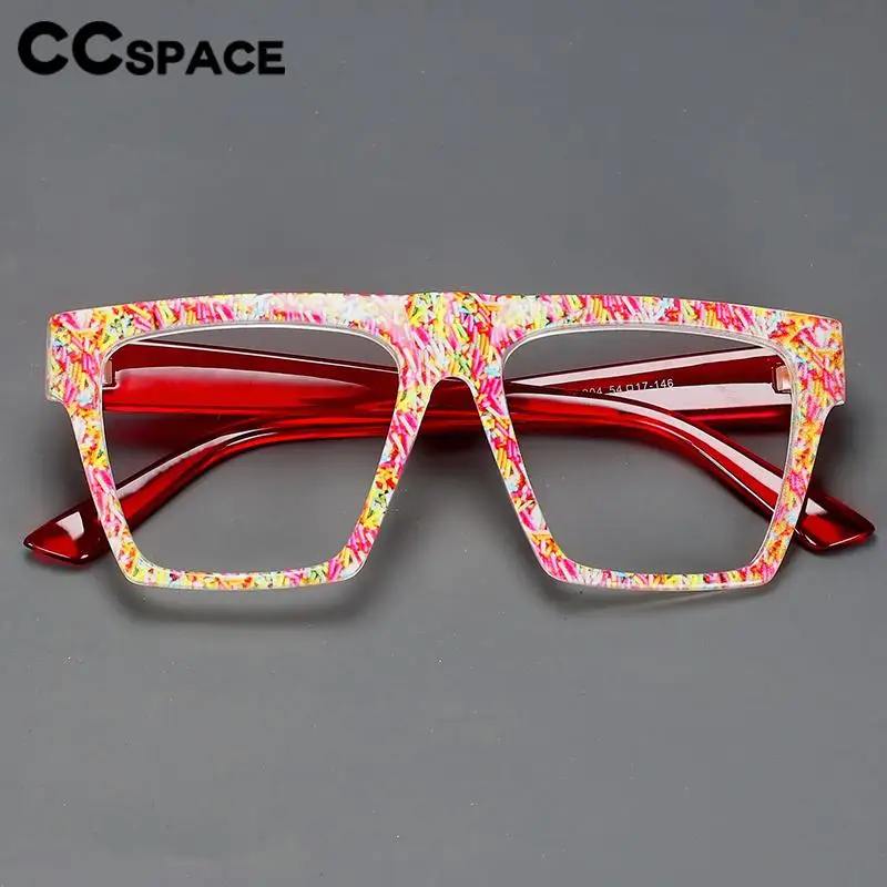 R57093 Rainbow Stripe Reading Glasses Women Fashion Square Large Frame Presbyopic Eyeglass Trend Colorful Clear Eyewear