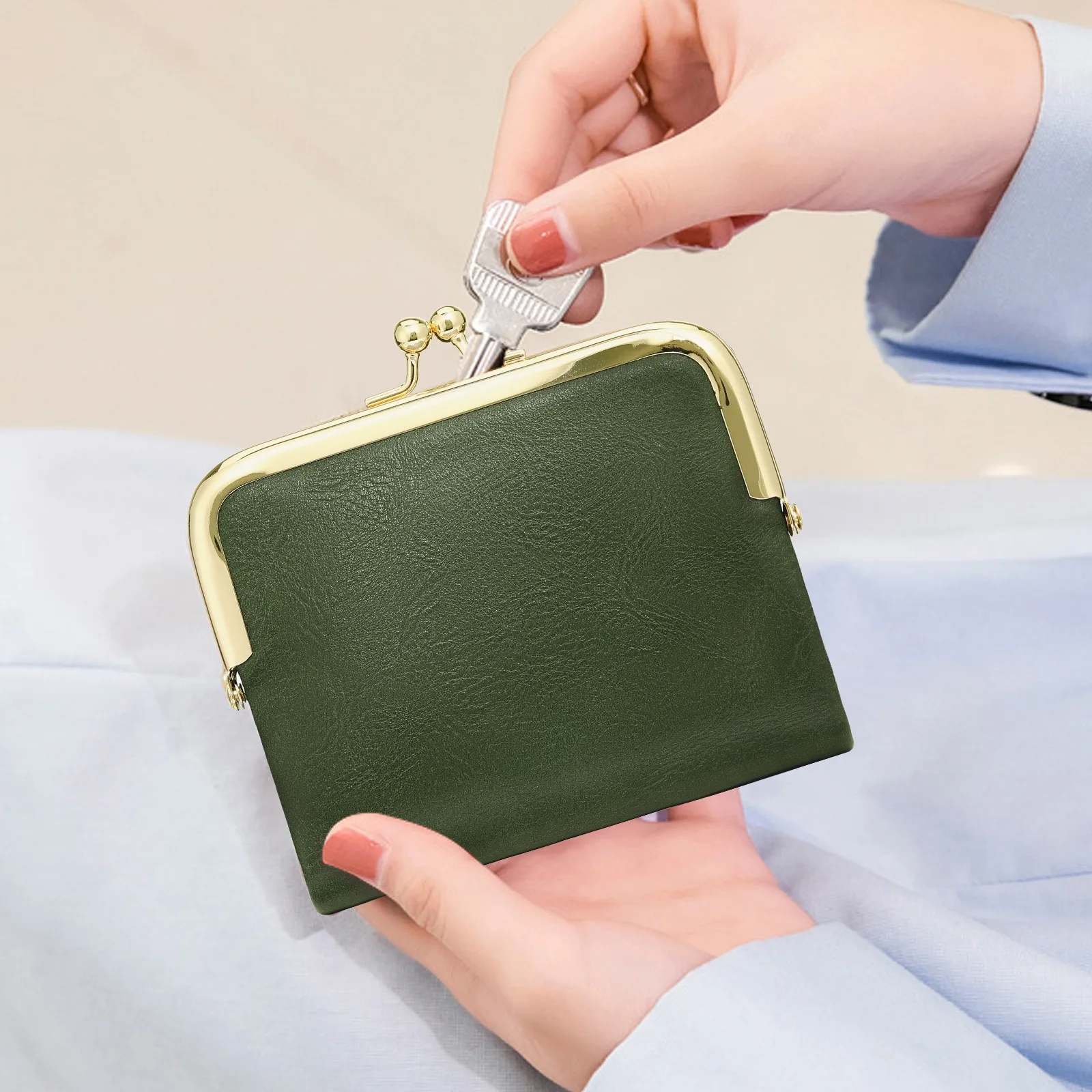 Zency Genuine Leather Ladies Wallet Cowhide Clutch Multiple Card Slots Holders Bag Coin Purses Classic