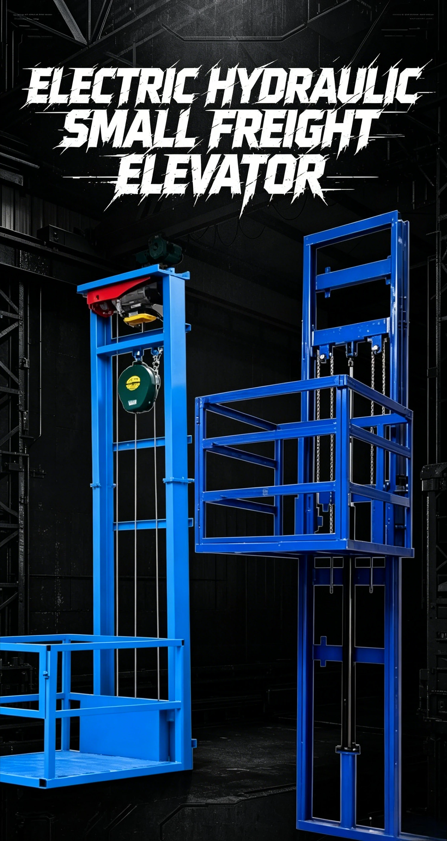 Small Goods Lift New Steel Warehouse Electric Wire Rope Hoist for Home Use Factory Hydraulic Cargo Elevator
