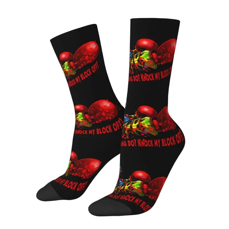 Cool Printing Horror Movie Killer Klowns From Outer Space Socks for Men Women Stretchy Summer Autumn Winter Crew Socks