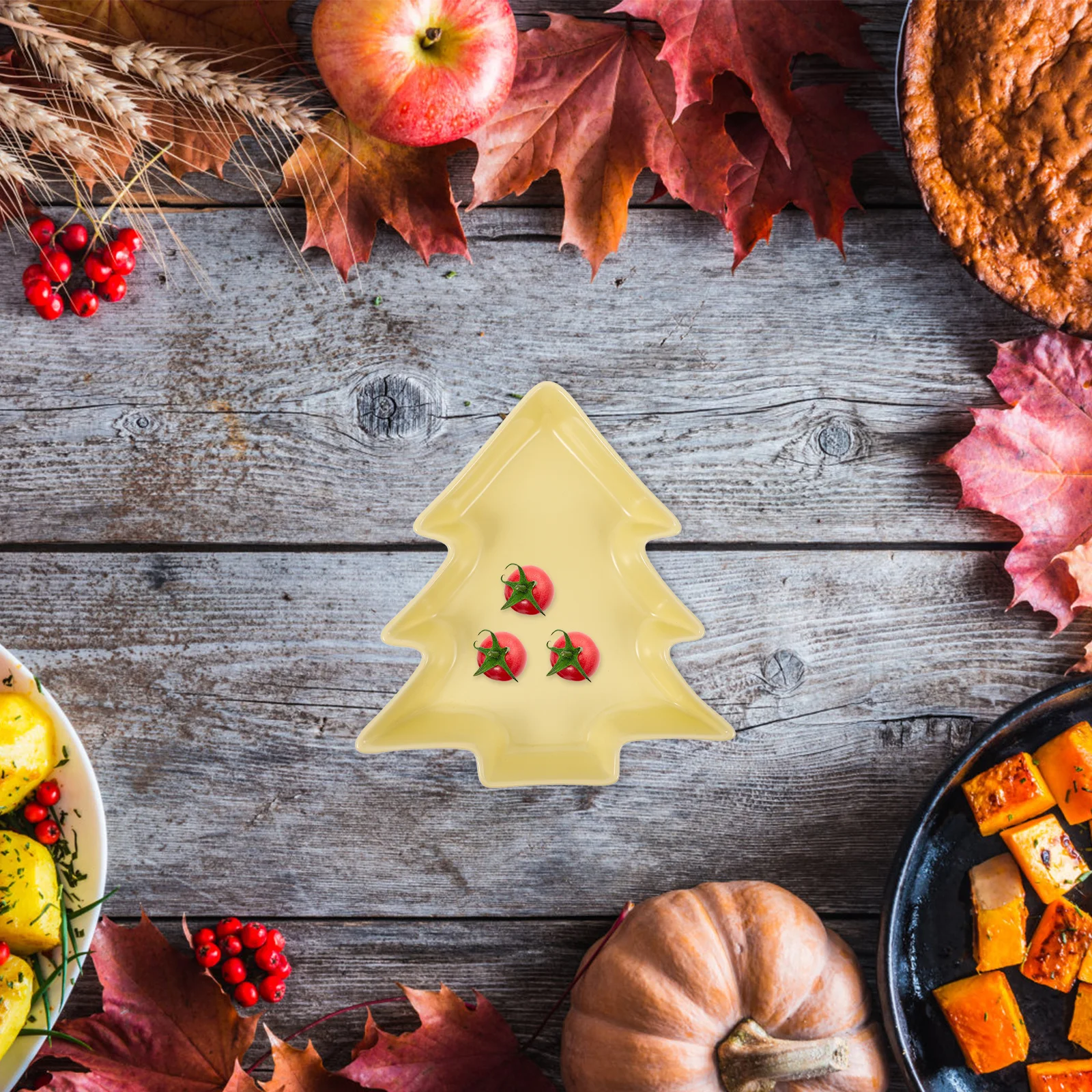 

Ceramic Christmas Tree Shaped Plate Elegant Design Festive Touch Ideal for Holiday Gatherings Breakfast Lunch Dinner Serving