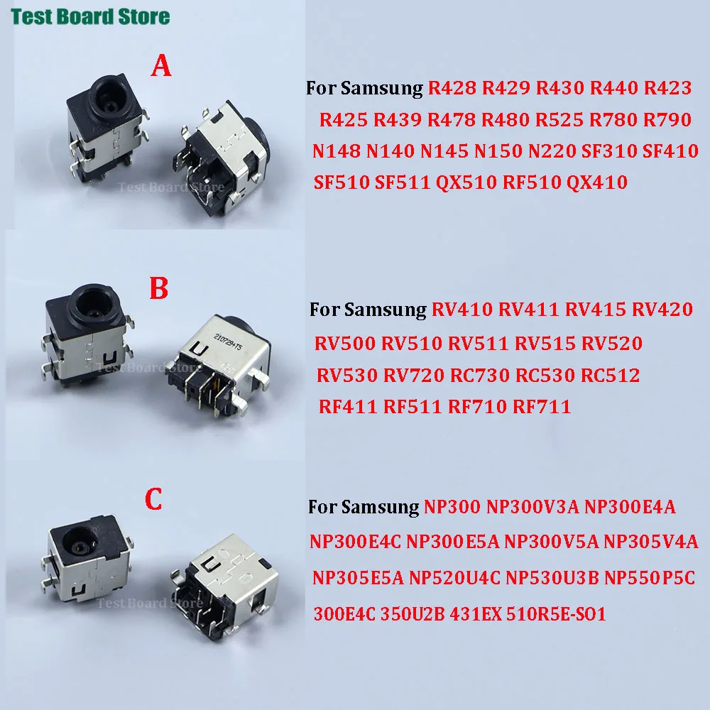 

1/2/5pcs Laptop DC Power Jack Connector Charging Port For SAMSUNG RV411 RV515 RV420 RC512 RV511 RV510 RV509 RV515 NP300 NP300V3A