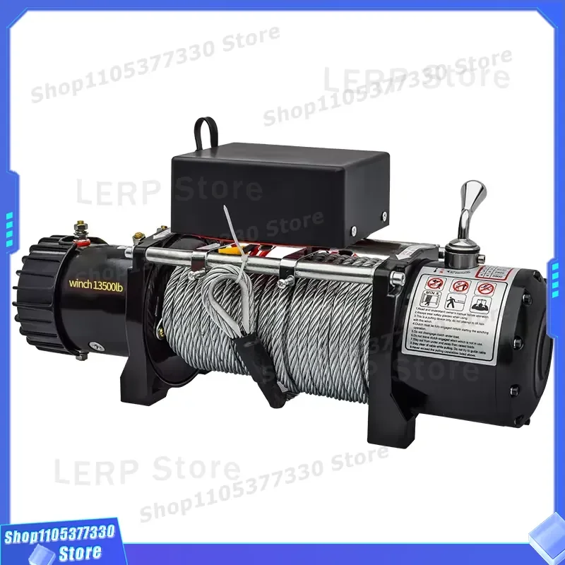 12V Portable Car Electric Winch 13500lbs Heavy Duty Stainless Steel Cable for Offroad SUV Truck Recovery Gear Kit Heavy Duty