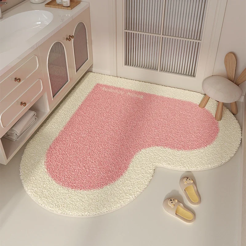 Heart Shape Carpets for Living Room Dopamine Color Bedroom Decor Carpet Thick Plush Lounge Floor Mat Fluffy Soft Cloakroom Rug