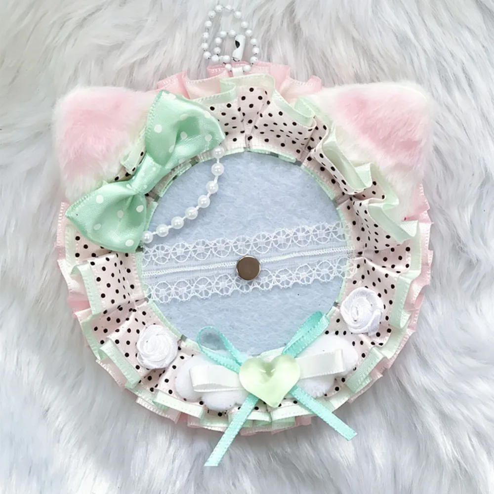 Portable 55-75mm 58mm Can Badge Cover Cat Ear Design Handmade Badge Displaying Case Kawaii Korean Style Badge Organizer Girls
