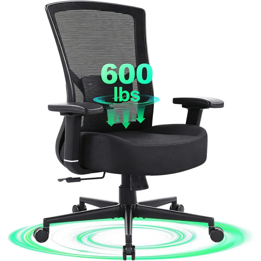 

Ergonomic Heavy-Duty Mesh Office Chair for Big and Tall with Adjustable Lumbar Support
