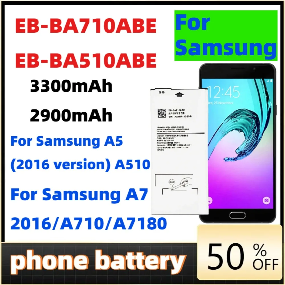 

EB-BA710ABE EB-BA510ABE 3300mAh 2900mAh Mobile Phone Battery For Samsung Galaxy A7 A710 A3 A310 2016 Edition A5 A510