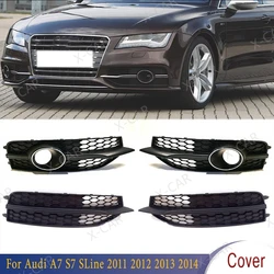 For Audi A7 S7 SLine 2011 2012 2013 2014 Front Bumper Fog lamp Light Grille Cover Frame 4G0807681E9B9