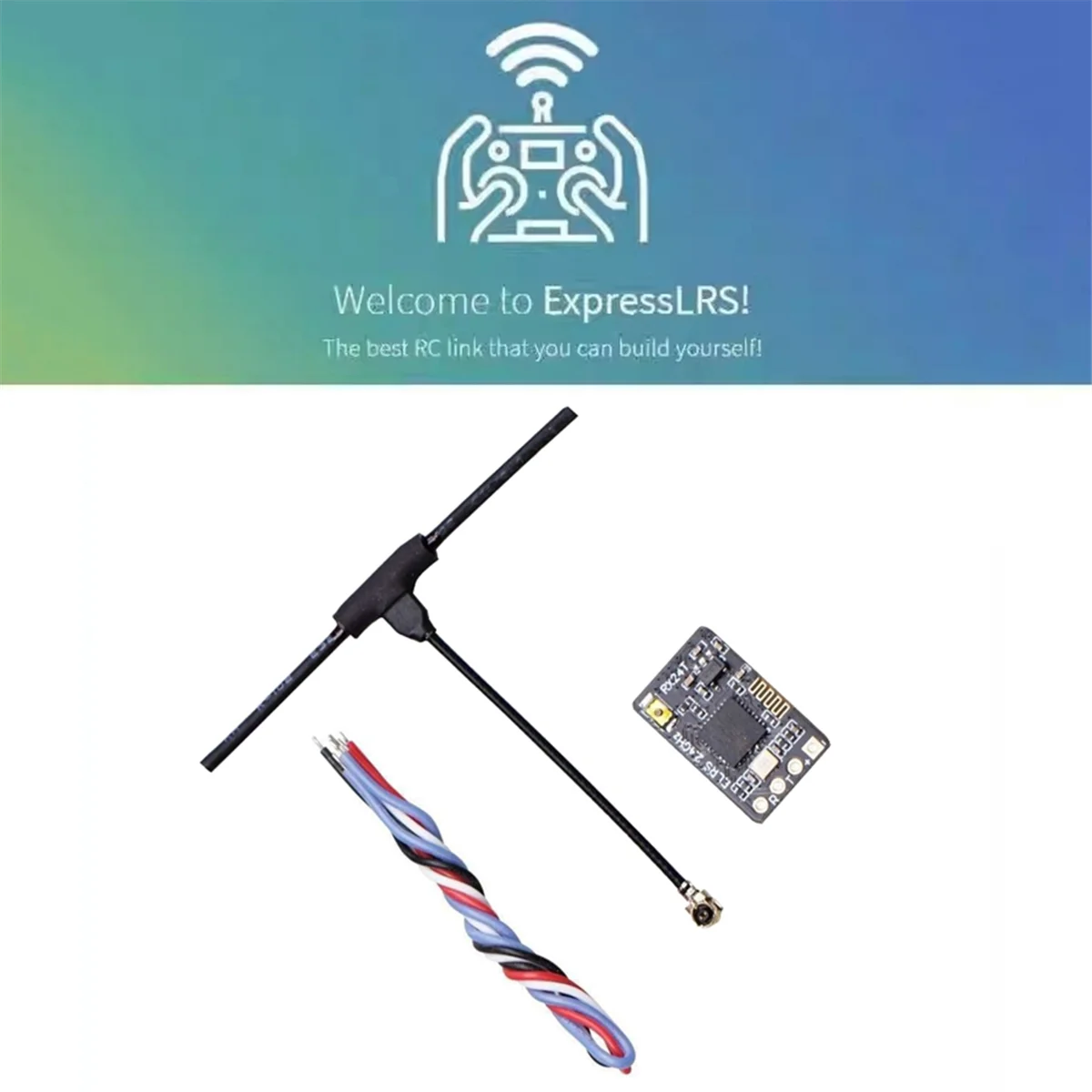 ELRS ReceiverELRS Receiver ExpressLRS RX24T 2.4G Receiver Radio Nano Long Range Receiver for RC FPV Drones DIY Accessories Parts