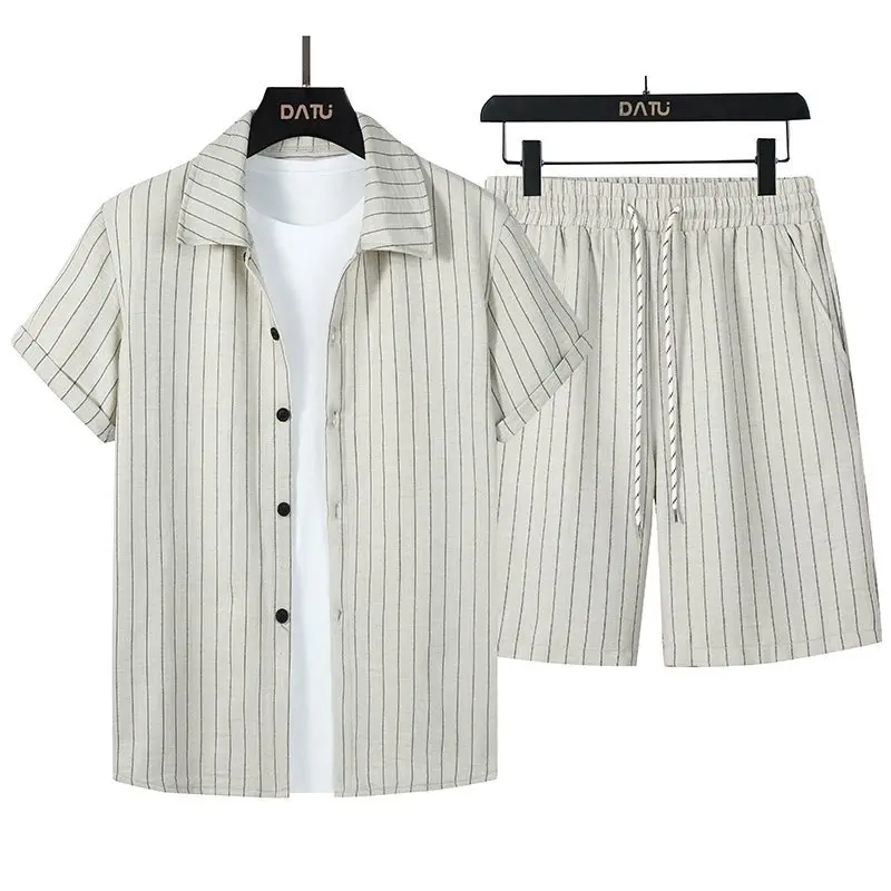 

Loose Qui Dry ort Sve Men's irt Set Summer 2026 New Arrival Two Piece Set Breathable Comfortable Cotton Casual Wear