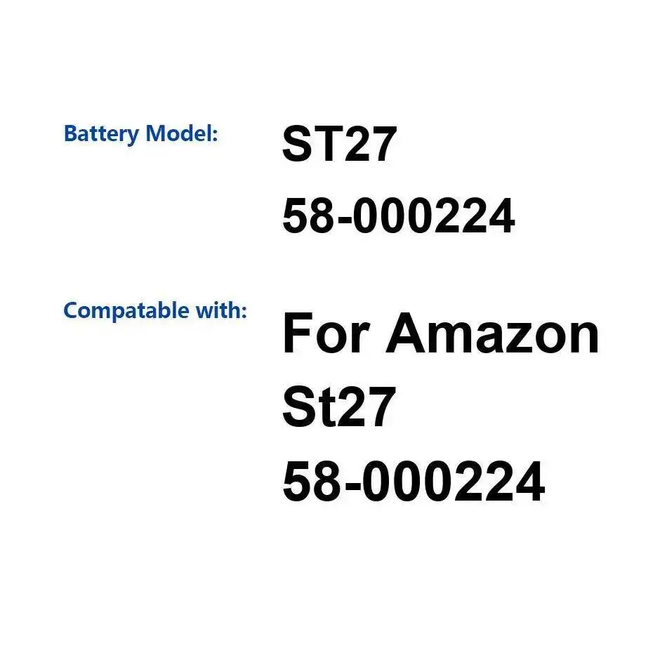 

534Mah For Amazon St27 58-000224 Fast Charging Tablet Battery