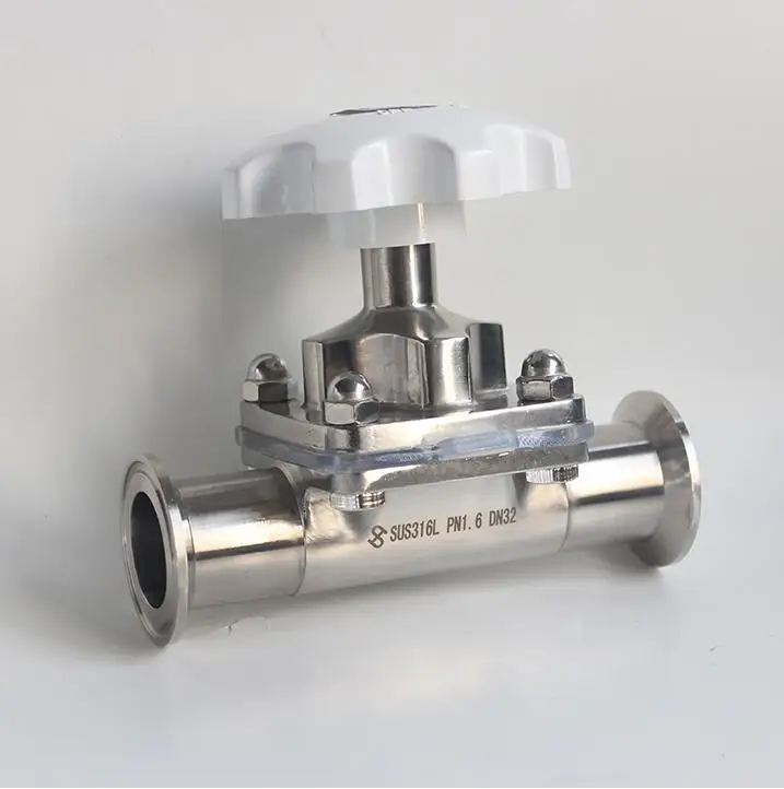 

High-quality 316 sanitary grade stainless steel fast-loading diaphragm valve stainless steel Straight through valve