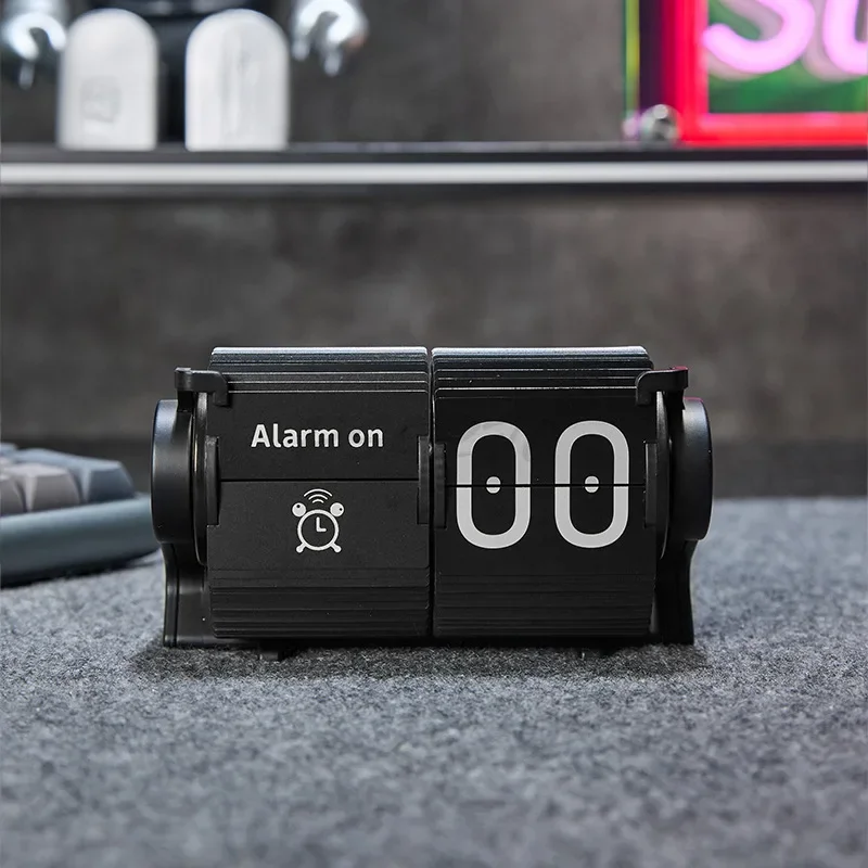 Multi Functional Time Management Timer Desktop Cute Calendar Mechanical Automatic Page Turning Alarm Clock Practical Clock