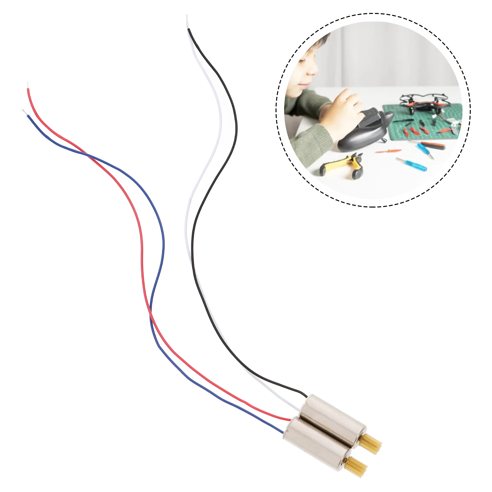 

2pcs Mini Quadcopter AB Motors High Torque Silver Gears Drone Engine Parts Remote Control Toys Accessories Replacement