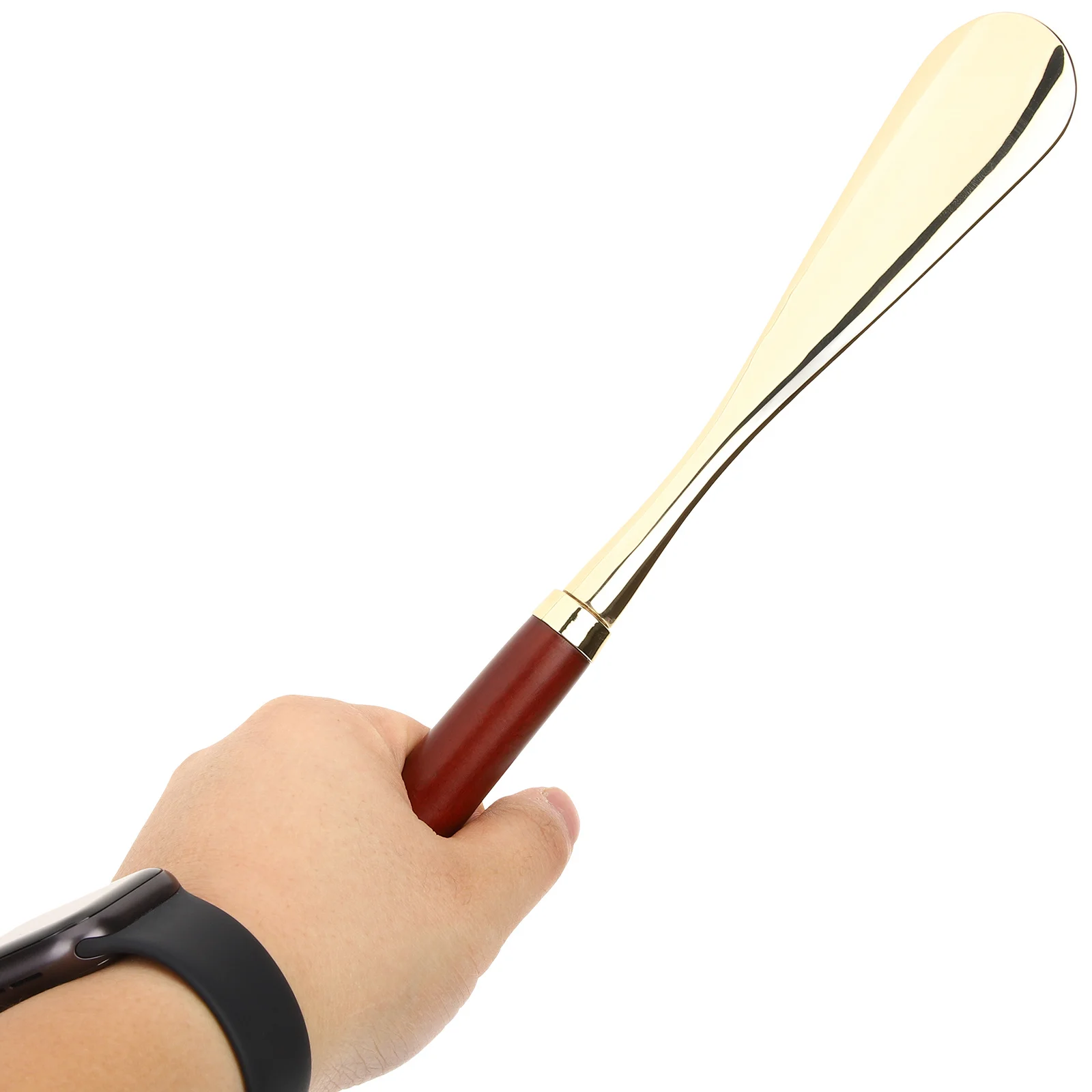 Long Handle 32cm Shoe Horn Zinc Alloy Animal Head Premium Decor Polished Gold Grip Easy Shoe Wearing for Seniors Men Travel Gift