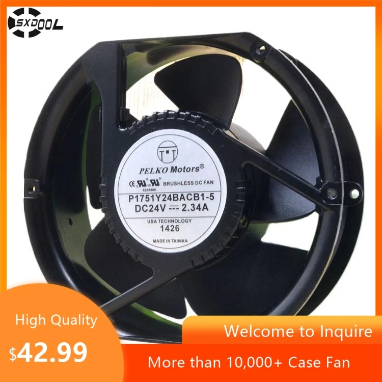 

Для T-T P1751Y24BACB1-5 172x172x51 мм 24 В 2,34 А мощный 2-проводной промышленный охлаждающий вентилятор
