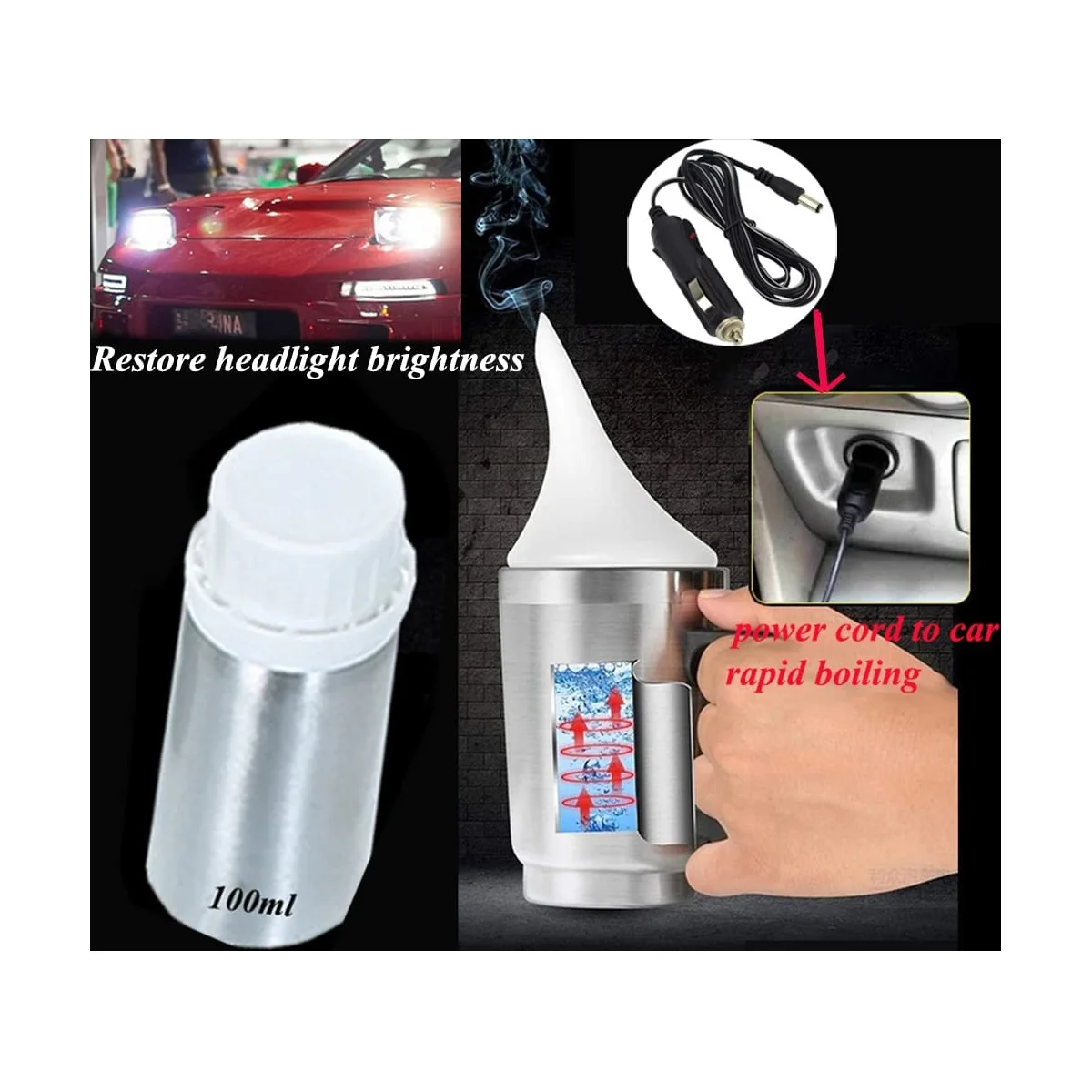 Car Headlight Renovation Restorer Fumigation Light Restoration Agent,Headlight Restoration Renovate Car Headlight