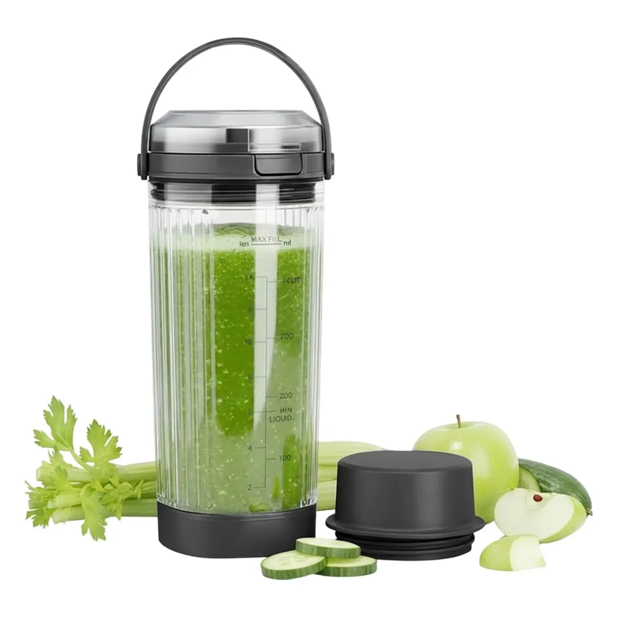 [Vend for]Replacement 18oz Blending Vessel Cup, Cap, Leakproof-Lid & Sip Spout and Blade Cover, Free for Black