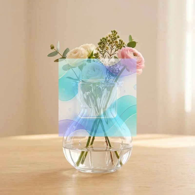 Ribbed Clear Glass Flower Vase Thick Durable Premium Glass for Farmhouse Entryway Housewarming Gift Decor