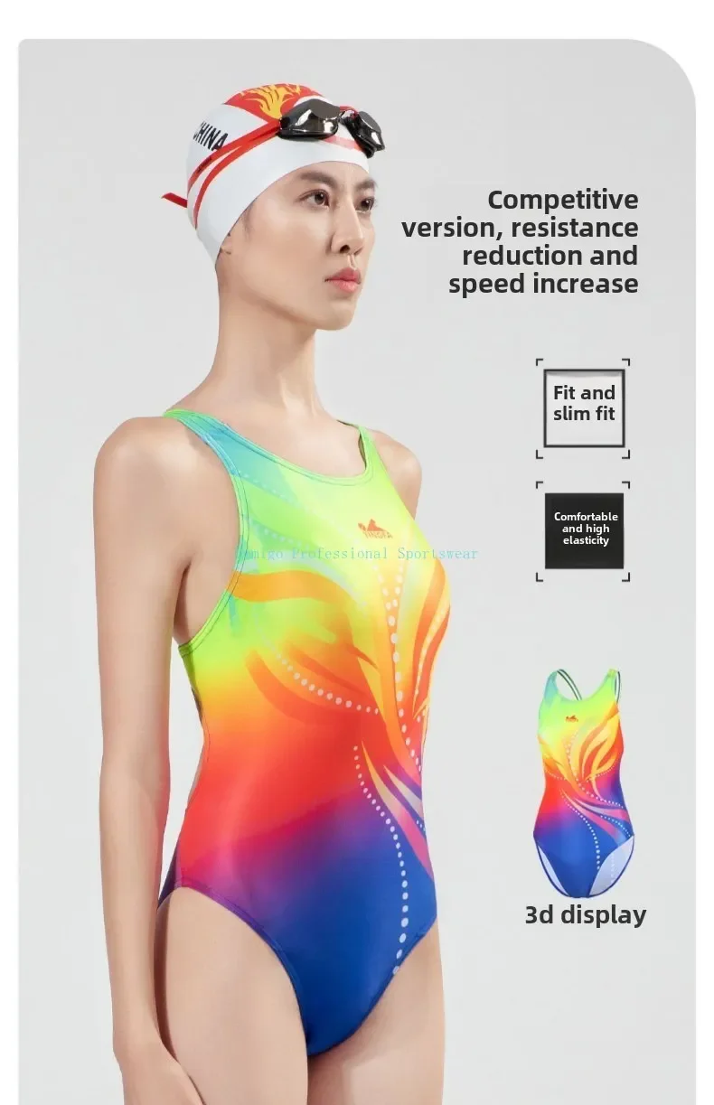 Neuer Yingfa-Badeanzug für Damen, professioneller Renn-Badeanzug, schnell trocknende Sport-Dreieck-Badebekleidung – Detail 6