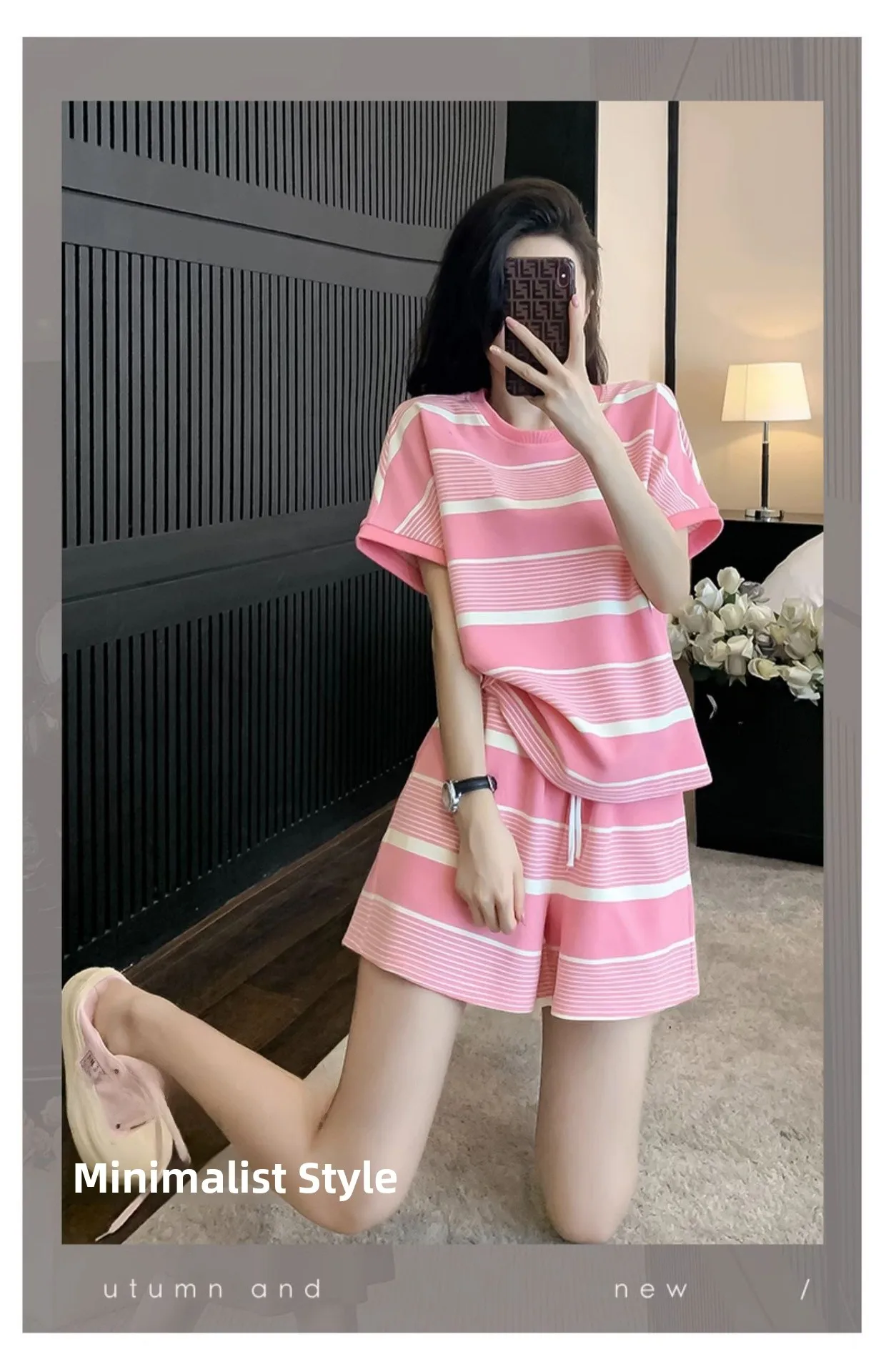 2025 New Sportswear Set T-shirt Shorts Women Summer Short Sleeve Two-piece Set Trendy Casual Outfit Female Fashion