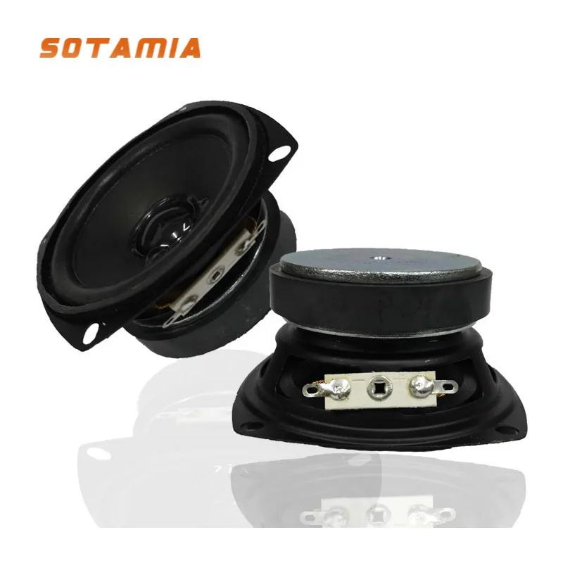 SOTAMIA 2Pcs 3 Inch Sound Speaker Driver 4 Ohm 15W Amplifier Speaker Full Rnage Audio Loudspeaker DIY Home Theater