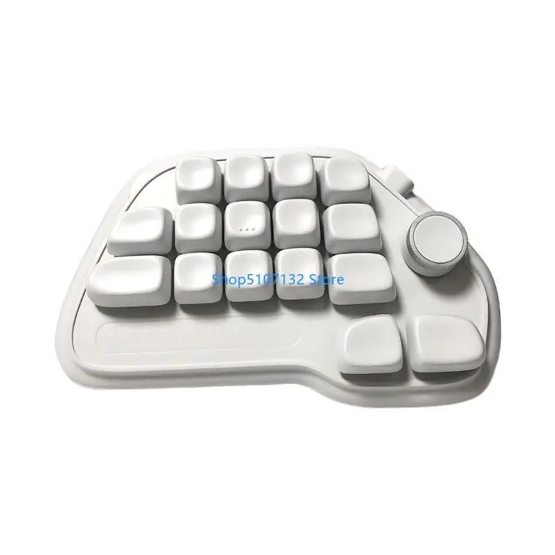 87HD Detachable Type C wireds 17 Mechanical Number Pad for Efficient Data Entry