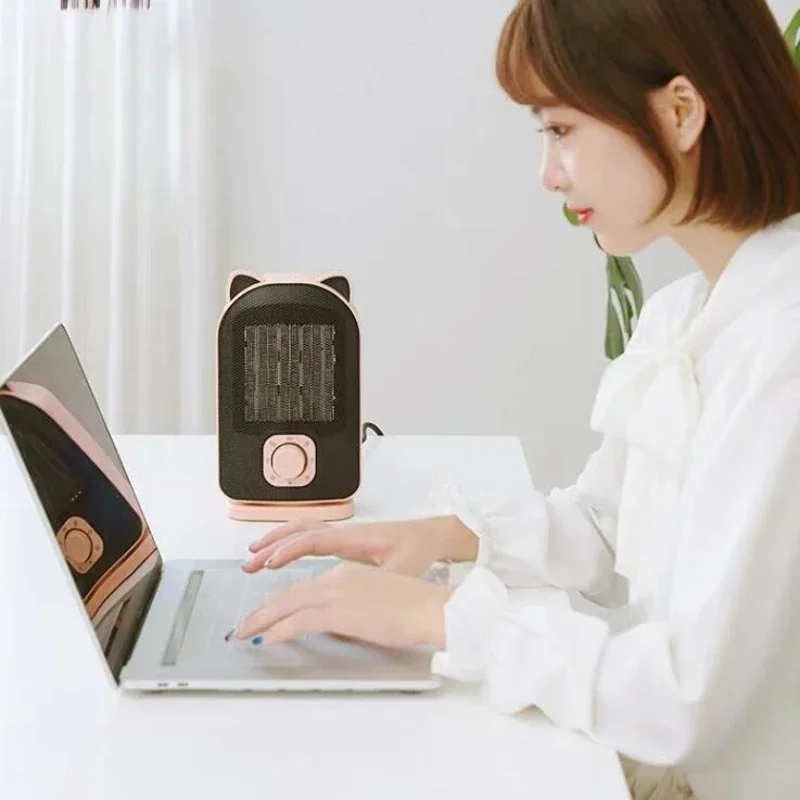 سطح المكتب المنزلي الصغير الكهربائية دفئا توفير الطاقة مكتب صغير غرفة نوم الحرارة السريعة سخانات المنزل السيراميك التدفئة سخان الحمام