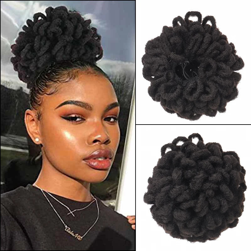 

wig hair bag female Fashion dirty braid drawstring African bun dirty braid hair pack fluffy African drawstring dirty braid hair