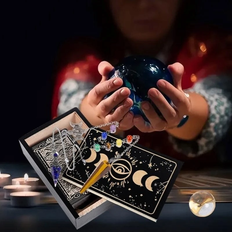 

Коробка для хранения карт таротса -карт астрология безделушки с держателем карты Jome Jome