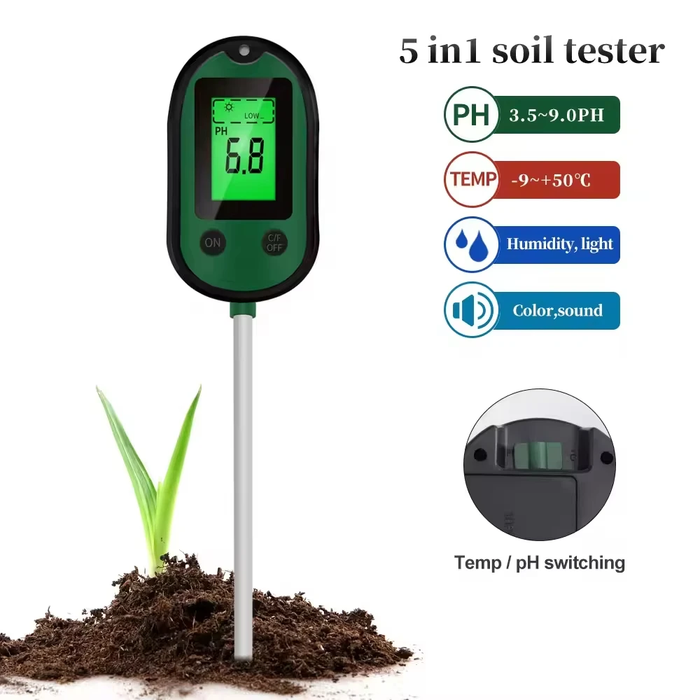 5 In 1 Soil Ph Mete…