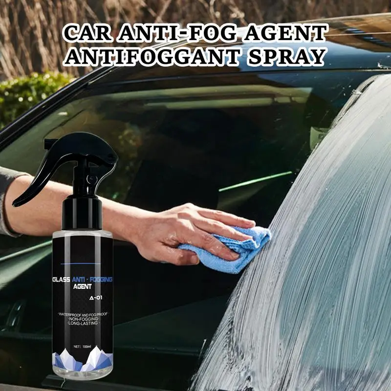 

Car Defogger Spray Windshield Defogger and Cleaner 100ml Vehicle Antifogging Agent Glass Cleaner for Exterior Interior Mirrors