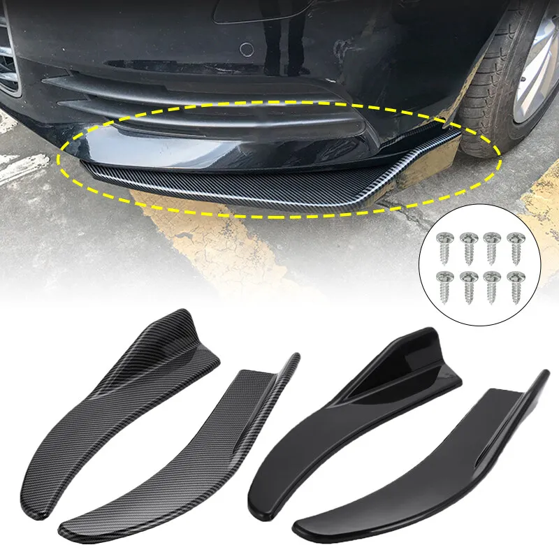 Universal 1 Pair Car Bag Corner Bumper Spoiler Front Rear Lip Anti-Collision Car Side Skirt Anti Collision Rear Corner