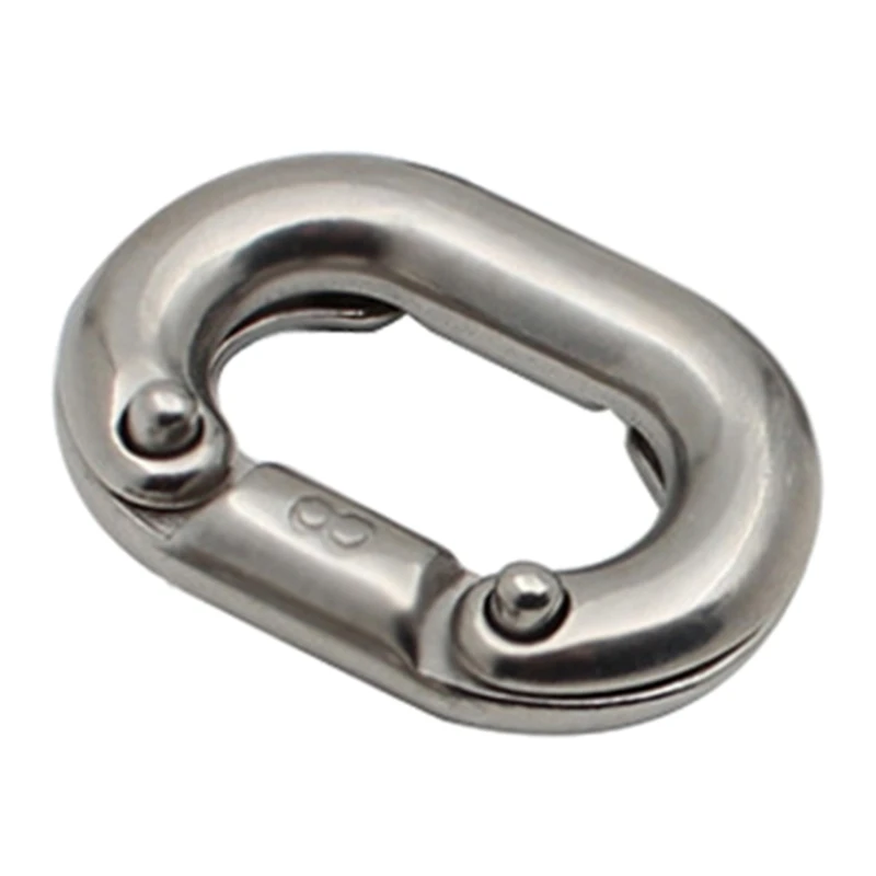 1 ชิ้นเหล็ก Marine Grade เรือ Anchors CHAIN ​​Link โลหะเรือ Anchors CHAIN ​​Link Connector Part C Link แยกการเชื่อมต่อ