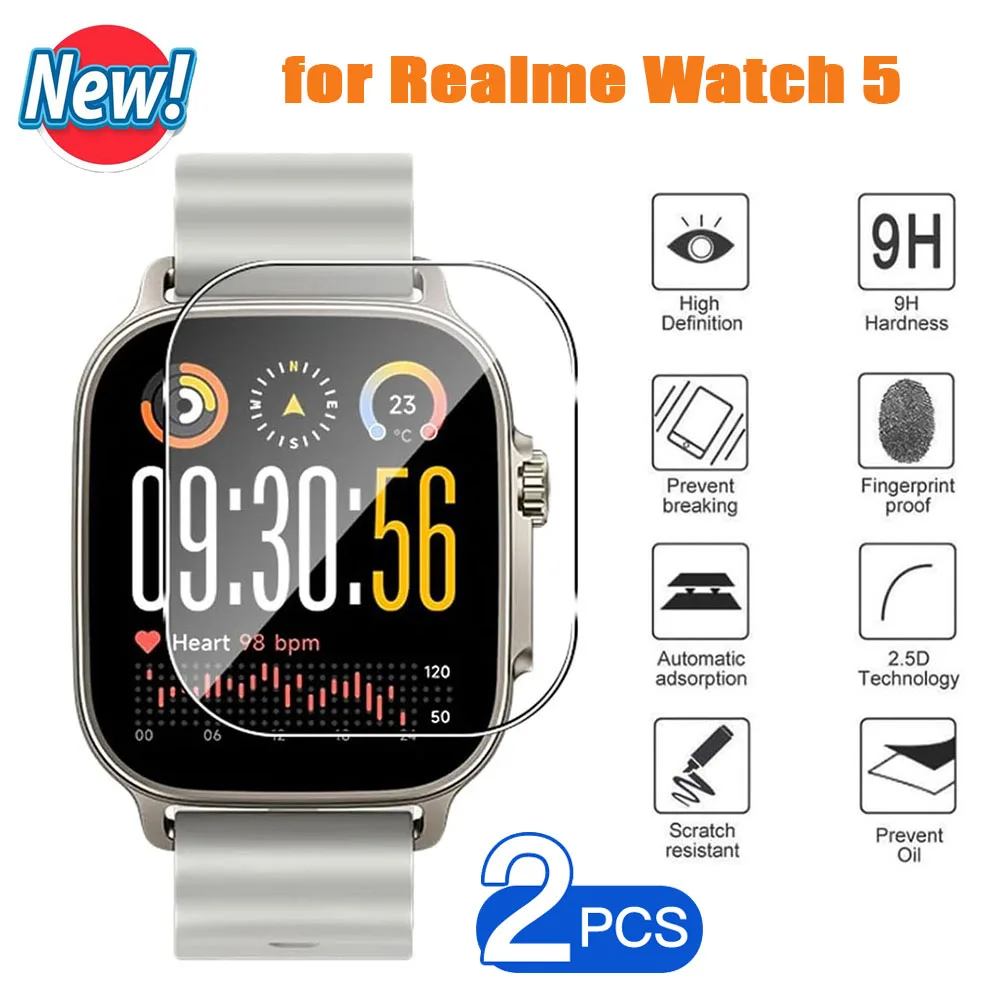 Protection Film for Realme Watch 5 Screen Protector Full Coverage 99% HD Anti-scratch Bubble-Free Accessories Tempered Glass
