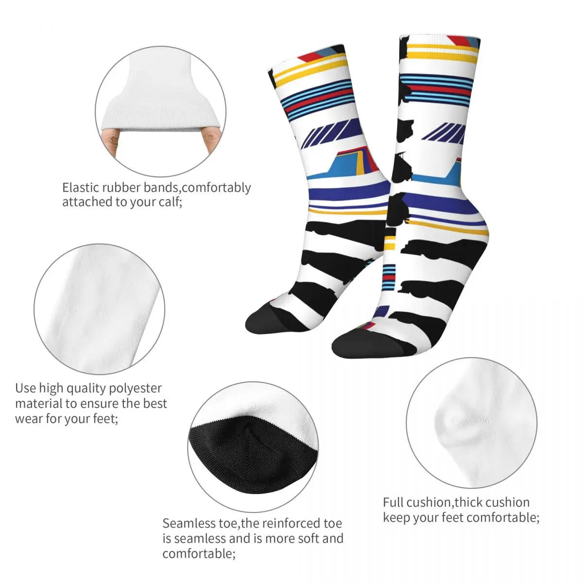 Group B Rally Class Of 1986 Crew Socks for Women Men Accessories Rallying Rally Car Racing Lover Comfortable Non-slip Socks
