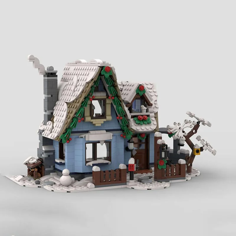 Prodotti Stagionali Mattoncini Modulari MOC 10293 Little Town House Blocchi Tecnologici Giocattolo Natalizio Fai-da-Te Regali di Costruzione