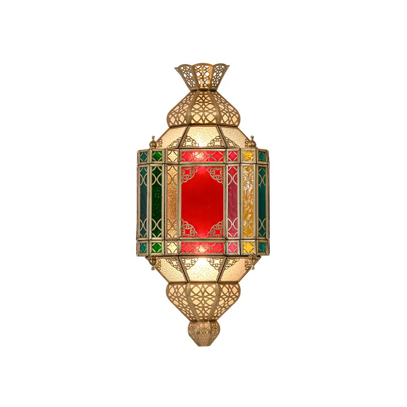 

Xinjiang exotic retro wall lamp hollow art luminous wall lamp Thai western restaurant