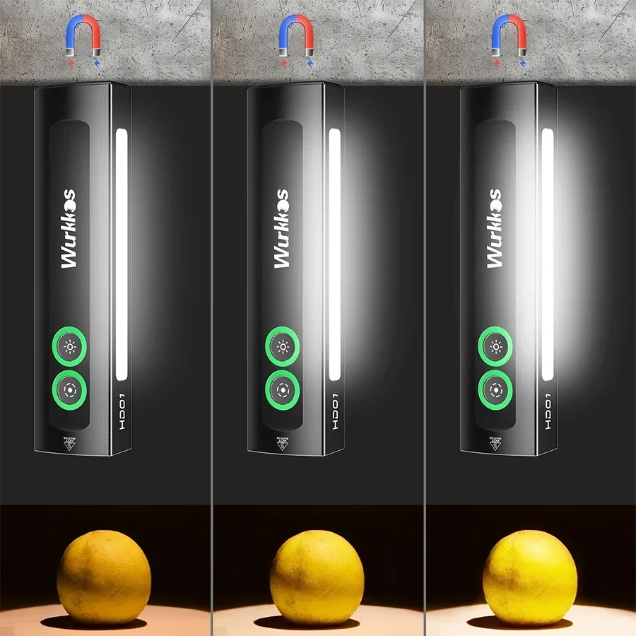 Lanterna multifuncional Wurkkos-HD01 1200 LM com luz verde branca e luzes RGB laterais 90CRI IP65 à prova d\'água para caminhadas