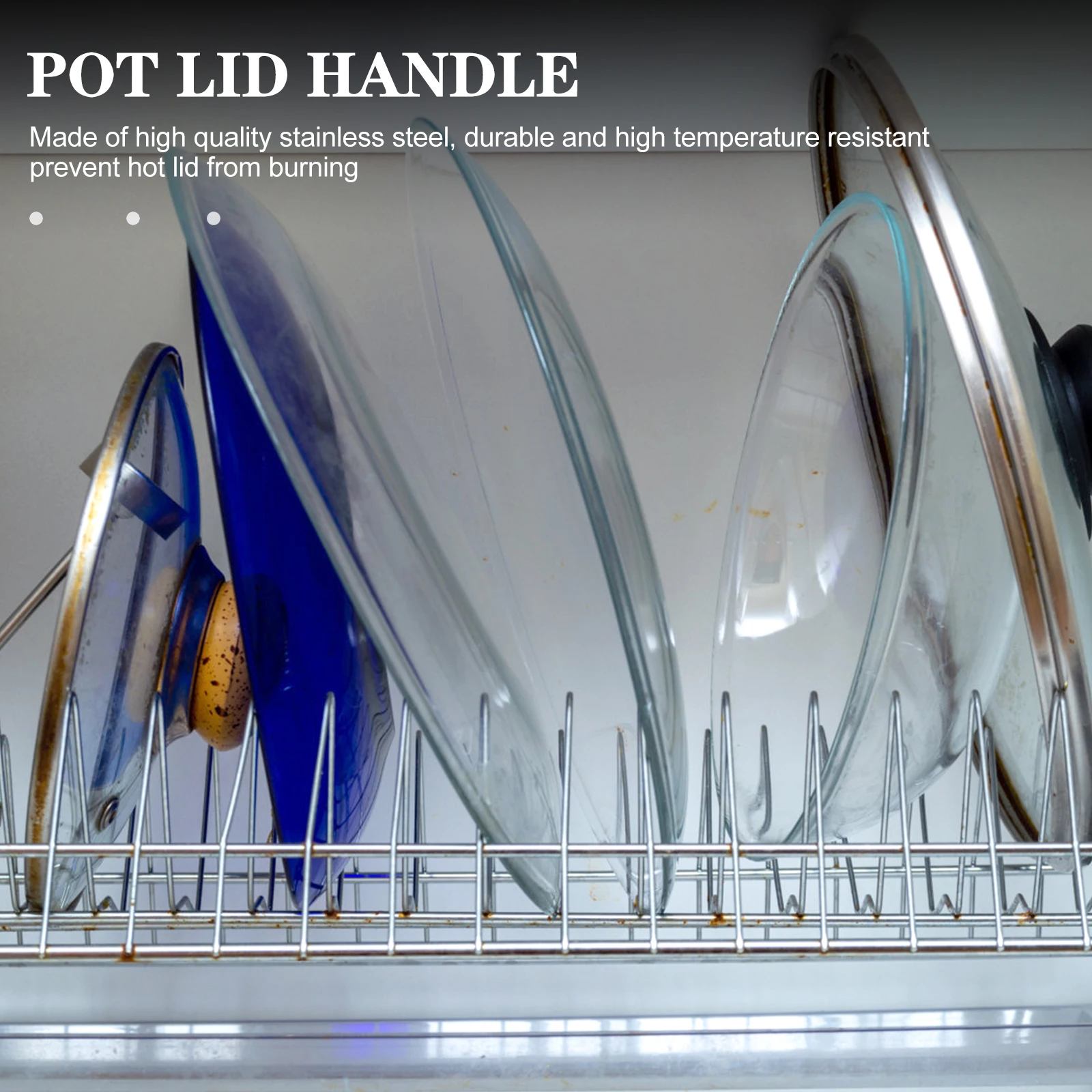 

2 шт. прочные ручки для крышки кастрюли, металлические сменные ручки, защита от ожогов, термостойкие, износостойкие принадлежности для крышки кастрюли, универсальные