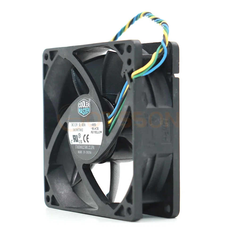 New original FA08025M12LPA 12V 0.45A 4-wire PWM intelligent speed regulation silent CPU cooling fan