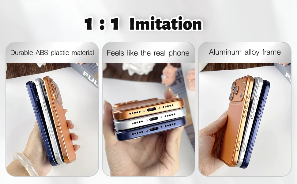 Dummy-Handymodell, sieht aus wie das echte Telefon, kompatibel mit Phone 17 Pro Orange, für Handy-Shop-Display, Farbbildschirm – Detail 3