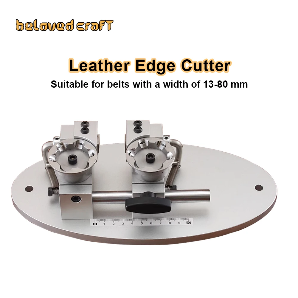 BeloveCraft Leather Edge Cutter Beveler Trimmer Width 13-80MM Leather Belt Side Manual Trimming Cutting Machine Edge Strap Edger