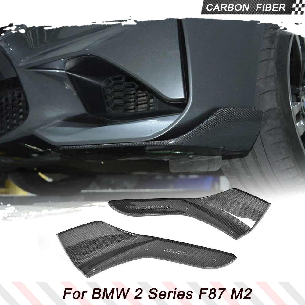 Carbon Fiber / FRP Front Bumper Splitters Lip Cupwings Flaps Winglets for BMW 2 Series F87 M2 Coupe 2-Door 2016 - 2018