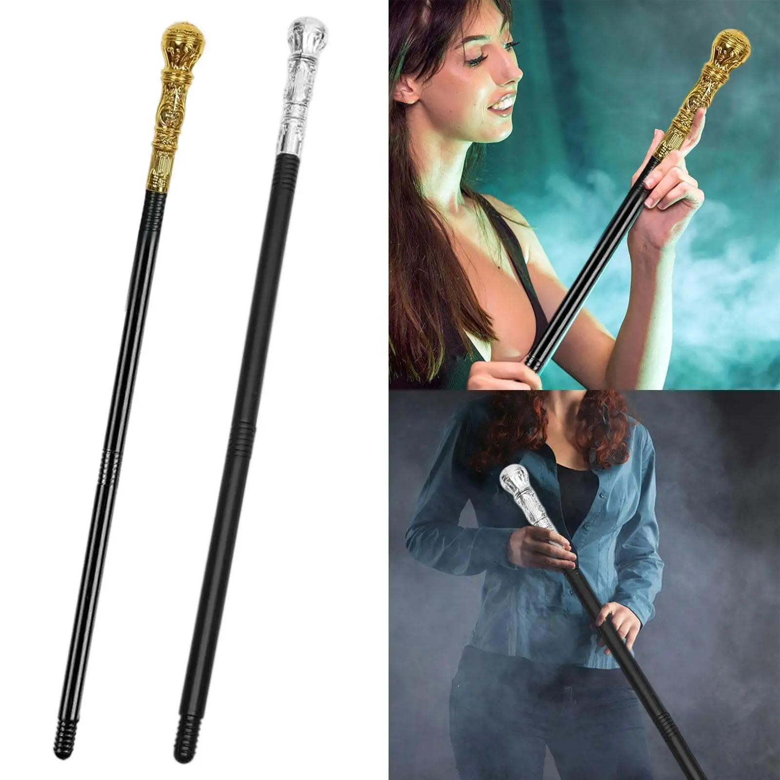 Halloween Costume Walking Cane Wizard Stick for Party Stage Performance Show