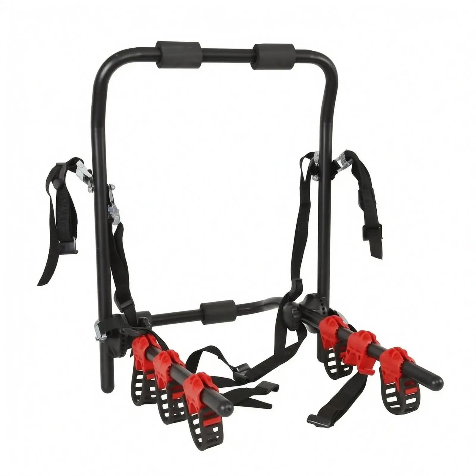 Car Rear Bicycle Rack Vehicle Bike Carrier Rack with Padded Arms Adjustable Fastening for Outdoor Trips