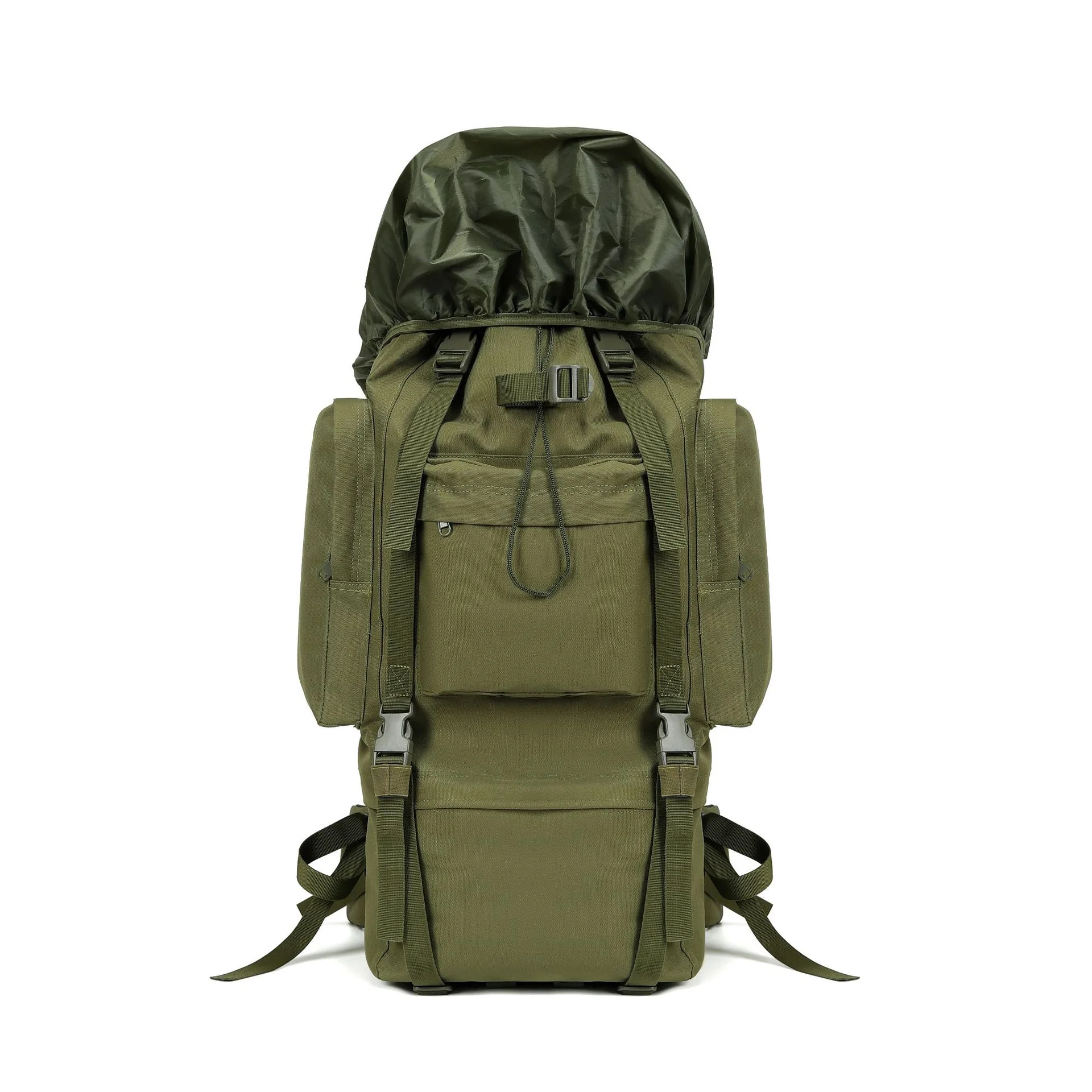 

65L Camouflage Backpack with Detachable Flap Waterproof Outdoor Travel Bag Large Capacity Abrasion-Resistant Hiking Backpack