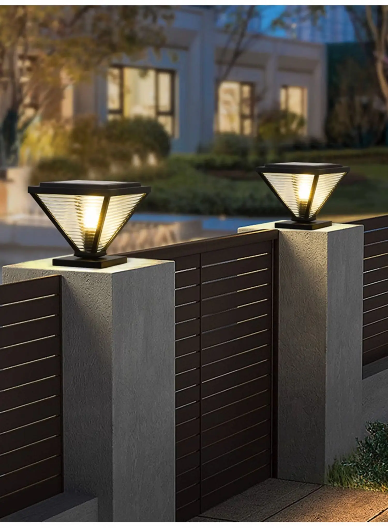 

Solar stigma lamp Outdoor garden lamp Simple waterproof villa door wall lamp