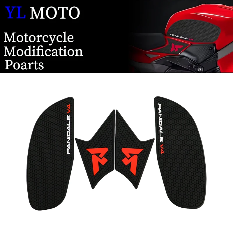 

NEW Fit For Ducati Panigale V4 Panigale V4S 2025 Motorcycle Accessories new side fuel tank pad protector knee Anti Slip Sticker